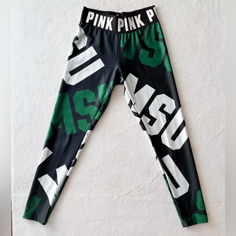 SOLD! PINK Victoria Secret MSU Leggings Size M Ultimate High-Waist ~ Gym Yoga - Picture 1 of 8